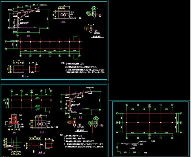 汉川钢构汽车棚设计