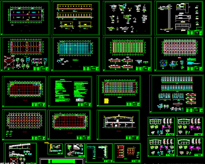 汉川二层全钢结构超市图纸