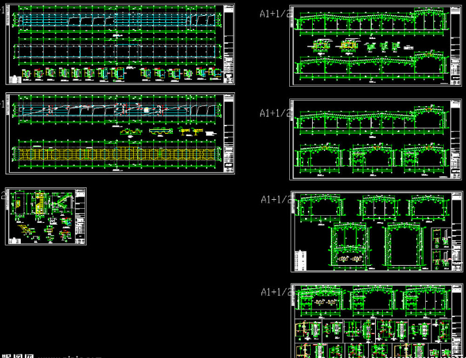 汉川钢结构厂房图纸