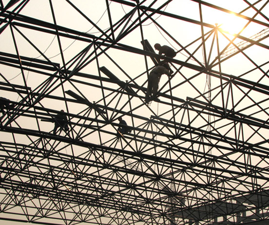 汉川厂房网架安装