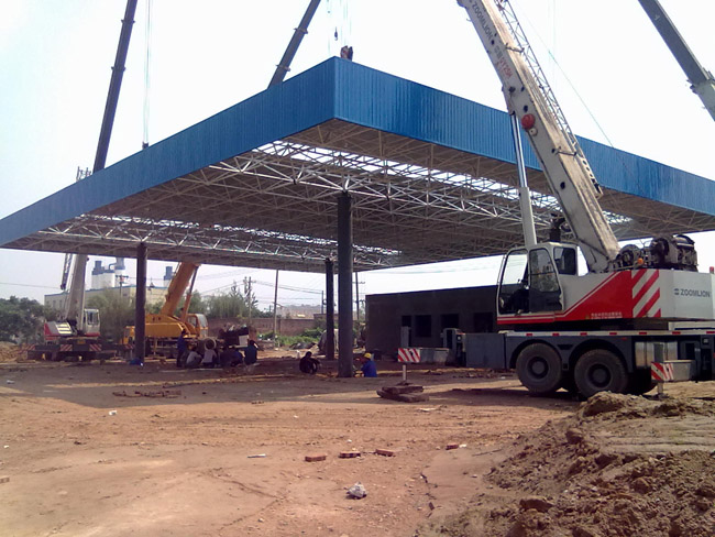 汉川加气站网架工程