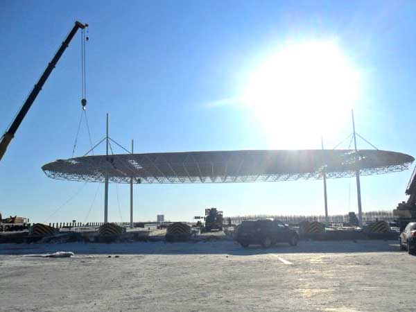 汉川加油站网架案例